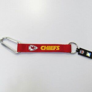 Kansas City Chiefs NFL Carabiner Strap Keychain Stocking Stuffer NEW